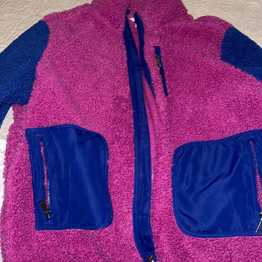 Warm color block jacket